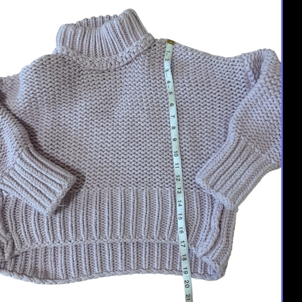 Free People Lavender Chunky Turtleneck Sweater - Picture 3 of 7